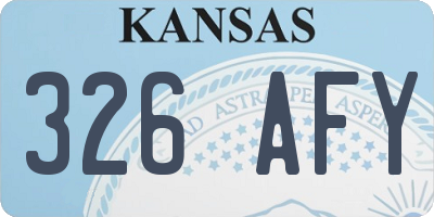 KS license plate 326AFY