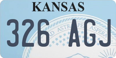 KS license plate 326AGJ