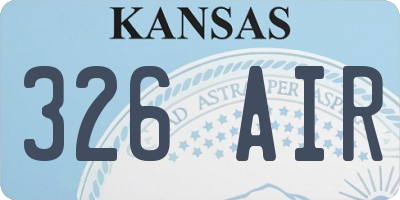 KS license plate 326AIR