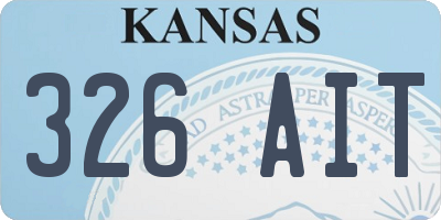 KS license plate 326AIT