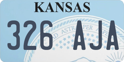 KS license plate 326AJA