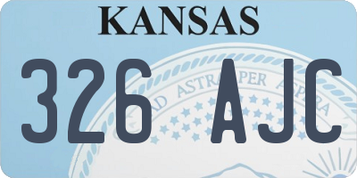 KS license plate 326AJC
