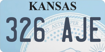 KS license plate 326AJE