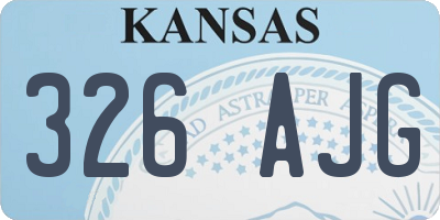 KS license plate 326AJG