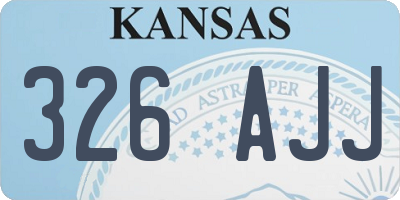 KS license plate 326AJJ