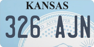 KS license plate 326AJN