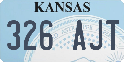 KS license plate 326AJT
