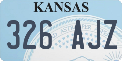 KS license plate 326AJZ