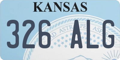 KS license plate 326ALG