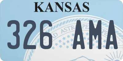 KS license plate 326AMA
