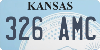 KS license plate 326AMC