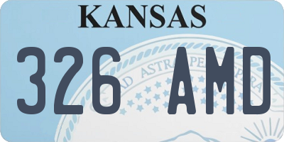 KS license plate 326AMD