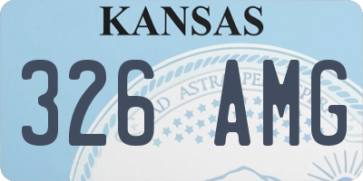 KS license plate 326AMG