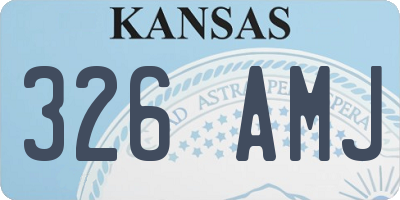 KS license plate 326AMJ