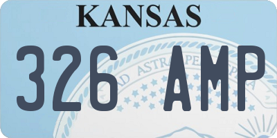 KS license plate 326AMP
