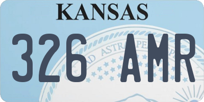 KS license plate 326AMR