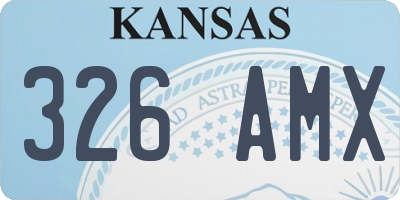 KS license plate 326AMX