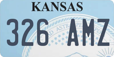 KS license plate 326AMZ