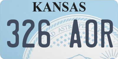 KS license plate 326AOR