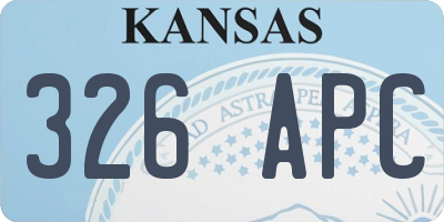 KS license plate 326APC
