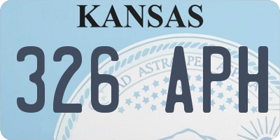 KS license plate 326APH