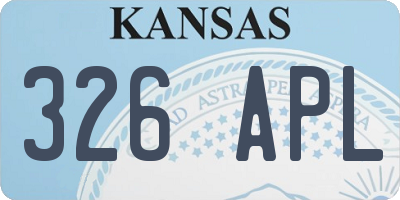 KS license plate 326APL