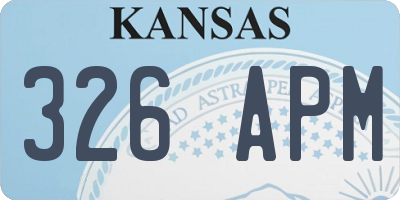 KS license plate 326APM