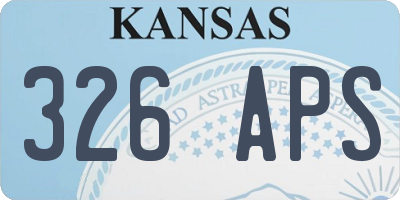 KS license plate 326APS