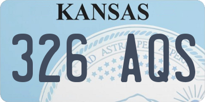 KS license plate 326AQS