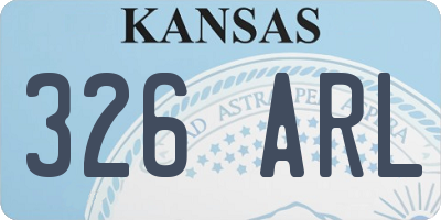 KS license plate 326ARL