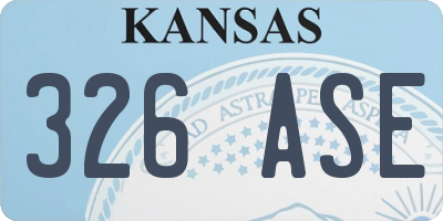 KS license plate 326ASE