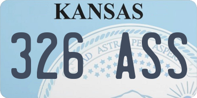 KS license plate 326ASS