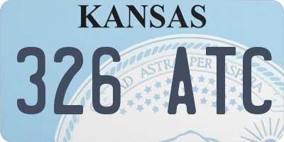 KS license plate 326ATC