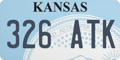 KS license plate 326ATK
