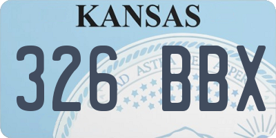 KS license plate 326BBX