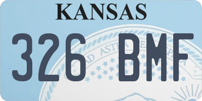 KS license plate 326BMF