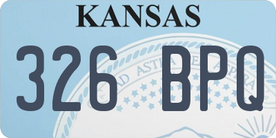 KS license plate 326BPQ
