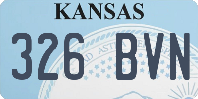 KS license plate 326BVN