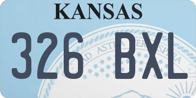 KS license plate 326BXL