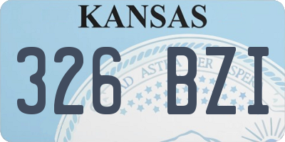 KS license plate 326BZI