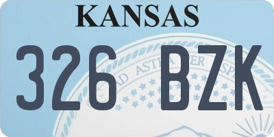 KS license plate 326BZK