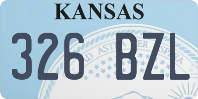 KS license plate 326BZL