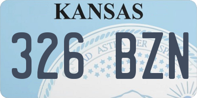 KS license plate 326BZN