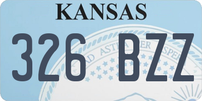 KS license plate 326BZZ