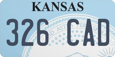 KS license plate 326CAD