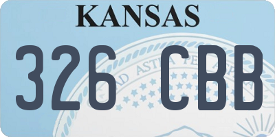 KS license plate 326CBB