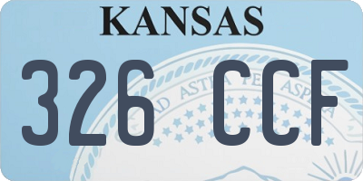 KS license plate 326CCF