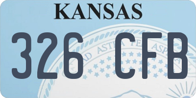 KS license plate 326CFB
