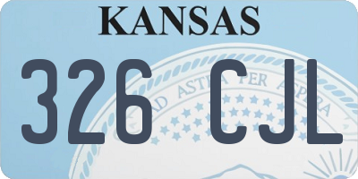 KS license plate 326CJL