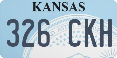 KS license plate 326CKH
